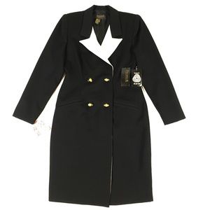 Vintage Premier Black Wool Dress Coat 6